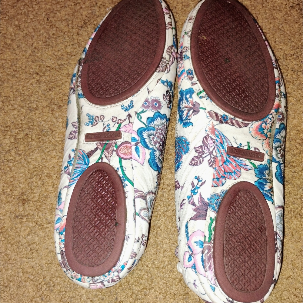 Tory Burch Minnie Travel Ballet Flats Floral - Picture 3 of 11